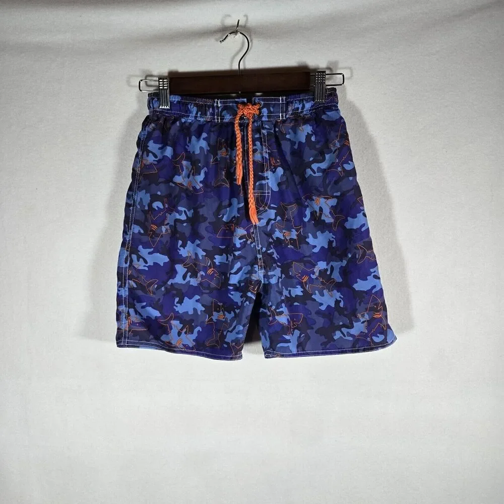 QUAD SEVEN BOYS SWIM SHORTS SIZE 8/10, Blue/purple
